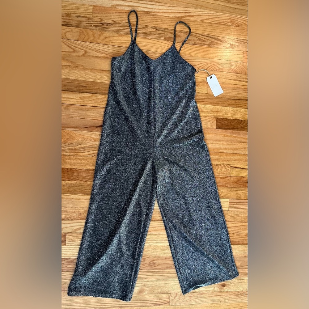 Leith Metallic Silver Jumpsuit-Brand New